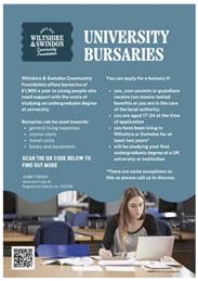 University Bursary for Wiltshire & Swindon Students : Now Open for Applications